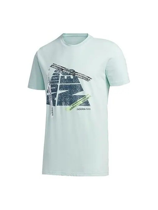 Футболка neo m fsves printing short sleeve green Adidas — изображение 1 из 4, зеленый