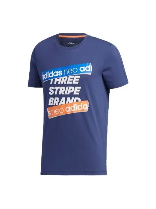 Футболка neo sports short sleeve blue Adidas — изображение 1 из 4, синий