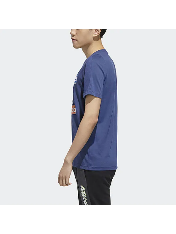 Футболка neo sports short sleeve blue Adidas — изображение 4 из 4, синий