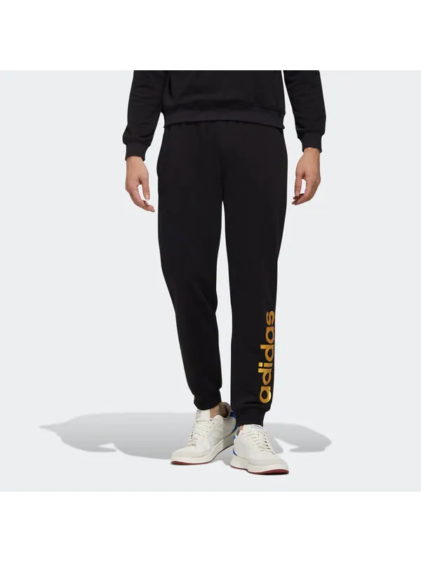 Спортивные штаны Men's adidas neo Esntl Lg Tp 1 Metallic Logo Printing Bundle Feet Sports — изображение 3 из 4, мульти