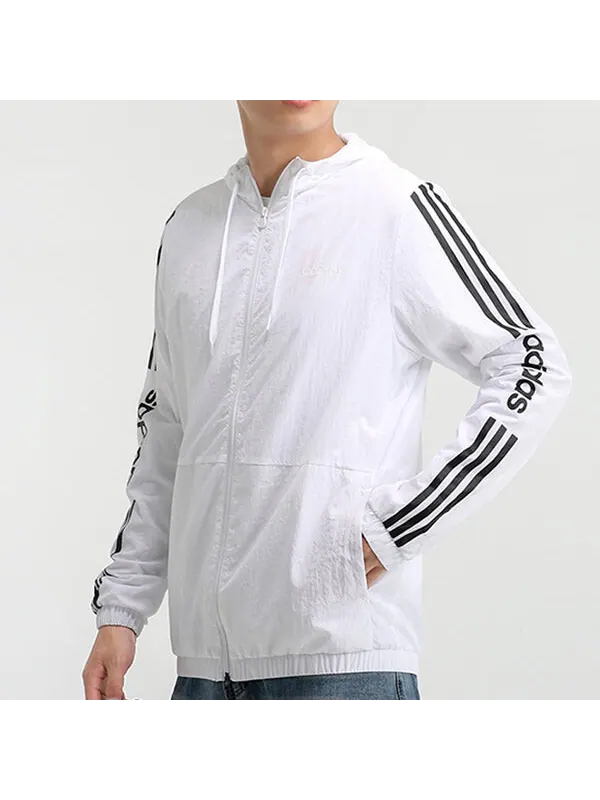 Ветровки neo m esntl 3s wb спортивная ветровка куртка белая Adidas — изображение 3 из 4, белый