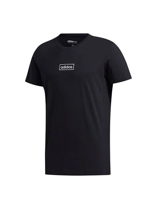 Футболка neo m c tee sports round neck short sleeve black Adidas — изображение 1 из 4, черный