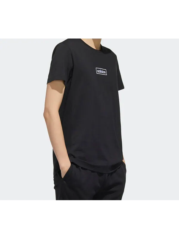 Футболка neo m c tee sports round neck short sleeve black Adidas — изображение 4 из 4, черный