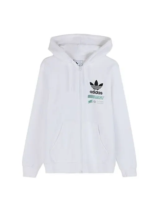 Куртка adidas originals Bodega Fzhood Logo Printing Sports Hooded Jacket White — изображение 1 из 4, белый