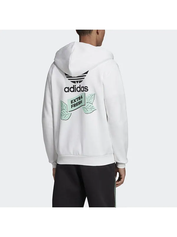 Куртка adidas originals Bodega Fzhood Logo Printing Sports Hooded Jacket White — изображение 4 из 4, белый