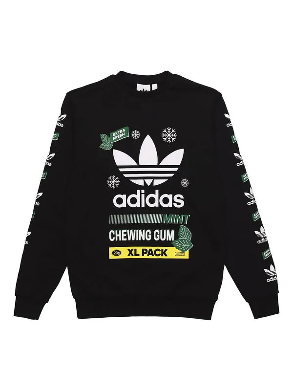 Толстовка men's originals snowflake pullover black Adidas — изображение 1 из 4, черный