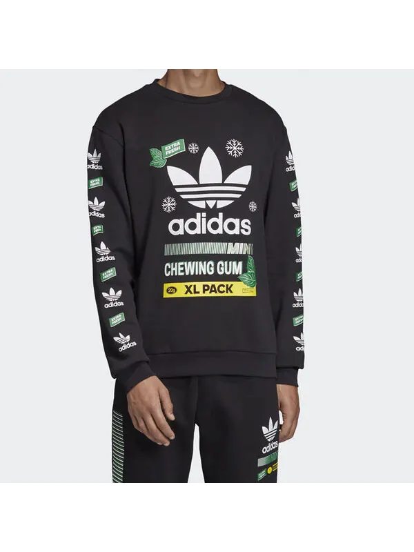Толстовка men's originals snowflake pullover black Adidas — изображение 3 из 4, черный