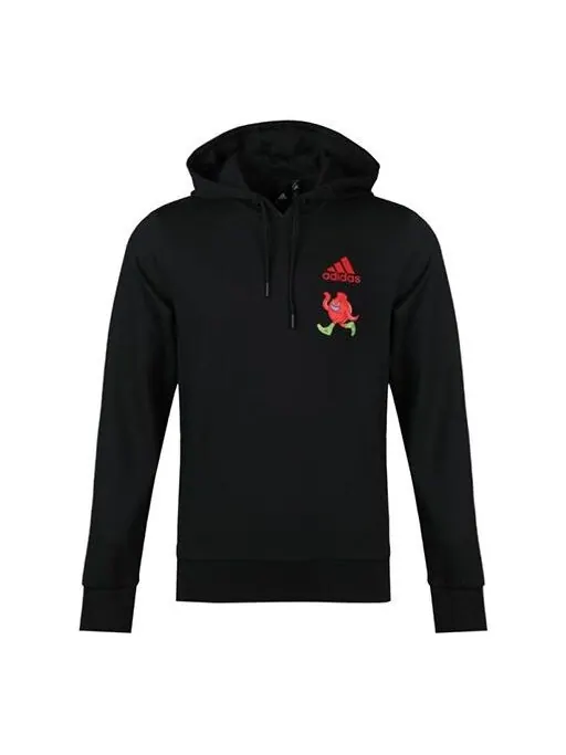 Толстовка adidas Isc Gfx Swt I Embroidered Printing hooded Knit Sports Pullover Black — изображение 1 из 4, черный