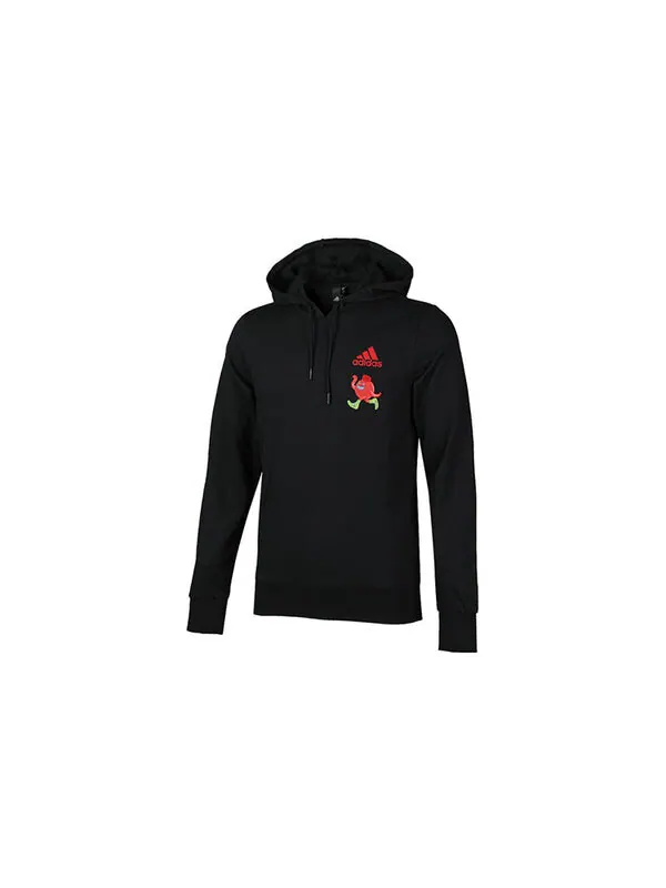 Толстовка adidas Isc Gfx Swt I Embroidered Printing hooded Knit Sports Pullover Black — изображение 3 из 4, черный