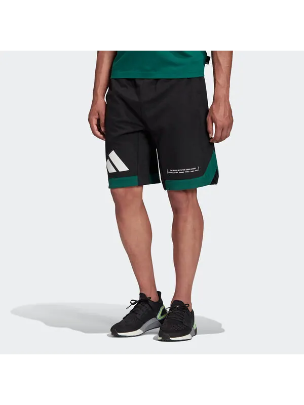 Шорты adidas M Pack Short Running Sports Logo Printing Training Breathable Shorts Black — изображение 3 из 4, черный
