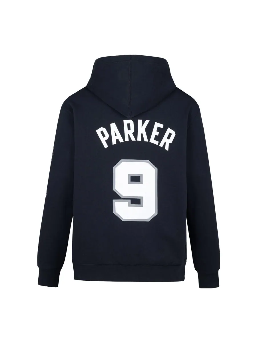 Худи Mitchell & Ness x NBA San Antonio Spurs HOF Fleece Hoodie 'Tony Parker 9' — изображение 2 из 2, черный