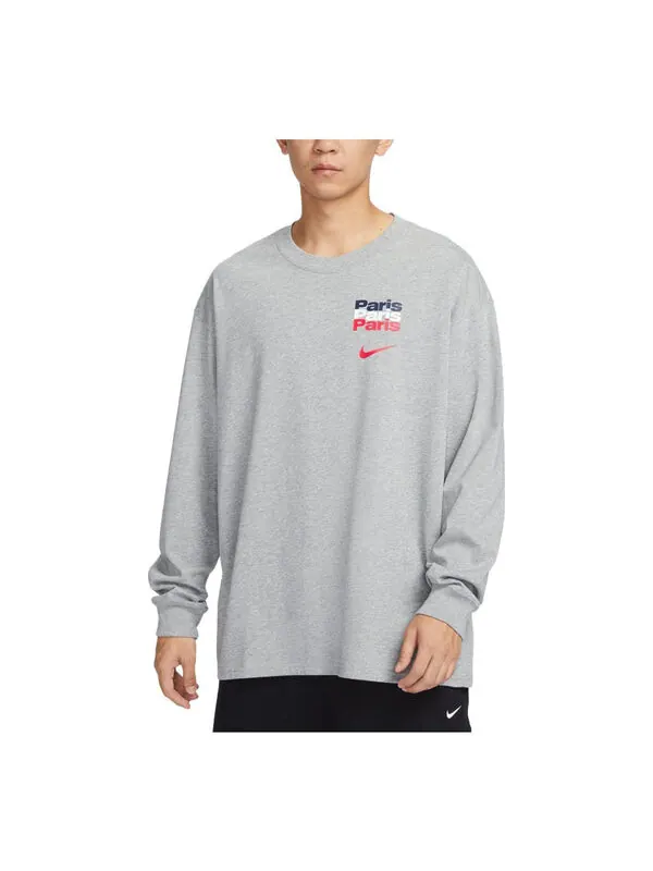 Футболка Nike Paris Saint-Germain Legend Long Sleeve T-Shirt 'Grey' — изображение 1 из 4, серый