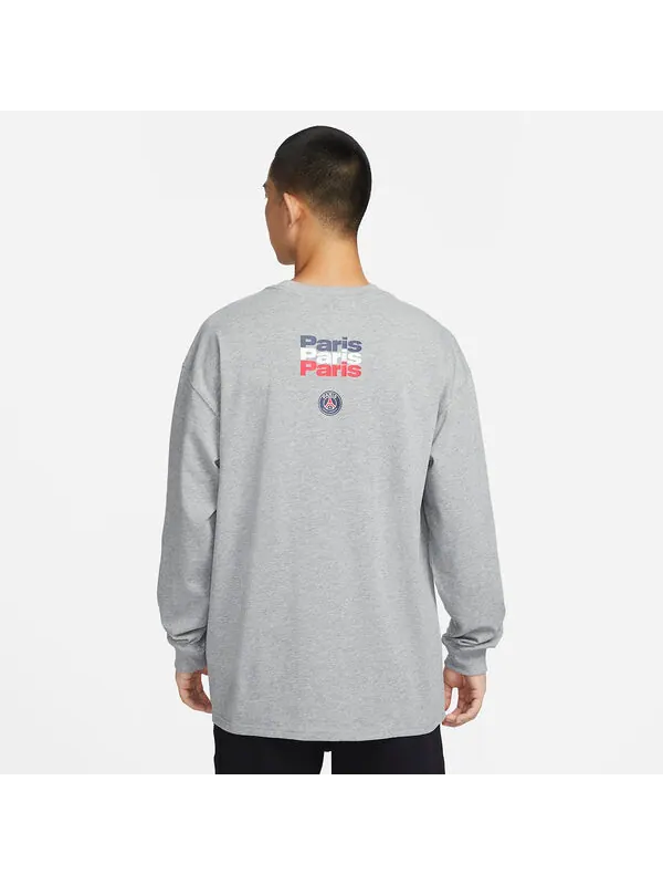Футболка Nike Paris Saint-Germain Legend Long Sleeve T-Shirt 'Grey' — изображение 4 из 4, серый