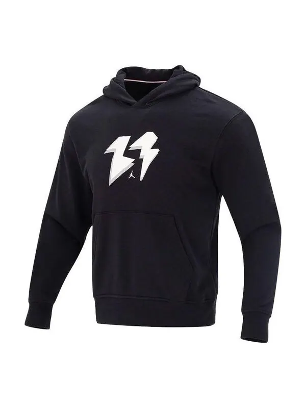 Толстовка Air Jordan Flight MVP Fleece Pullover Hoodie 'Black' — изображение 1 из 4, черный