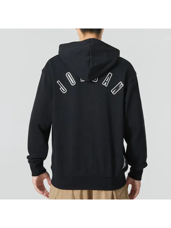 Толстовка Air Jordan Flight MVP Fleece Pullover Hoodie 'Black' — изображение 2 из 4, черный