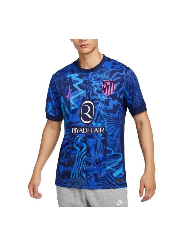 Спортивная футболка dri-fit atletico madrid 2024/25 stadium third football replica jesrey 'blue pink' Nike, синий/розовый