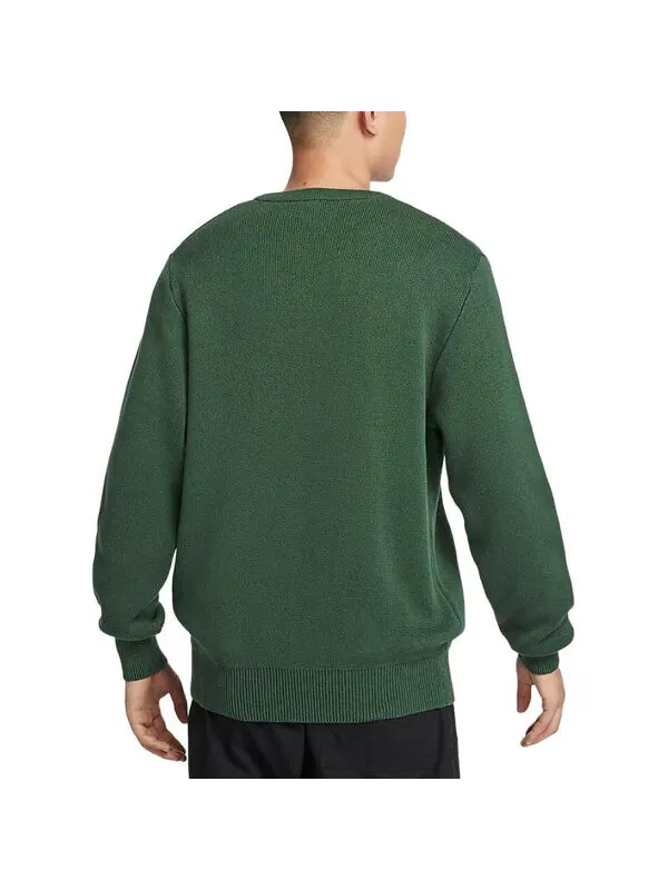 Свитер club sweatshirt 'green' Nike — изображение 2 из 3, зеленый/белый