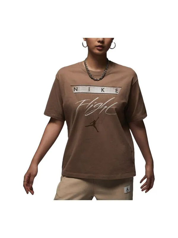 Футболка Flight Heritage Graphic T Shirt Asia Sizing Air Jordan — изображение 1 из 2, коричневый