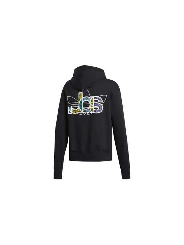 Толстовка men's originals 2020 valentine's day series fleece lined loose black Adidas — изображение 2 из 4, черный