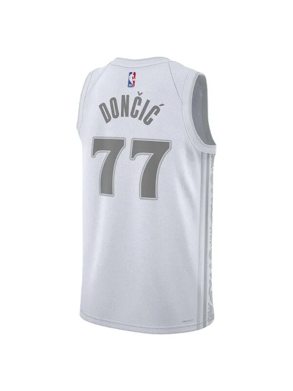 Спортивная футболка nba dallas mavericks 2024/25 city edition swingman jersey 'luka doncic' Nike — изображение 2 из 2, белый