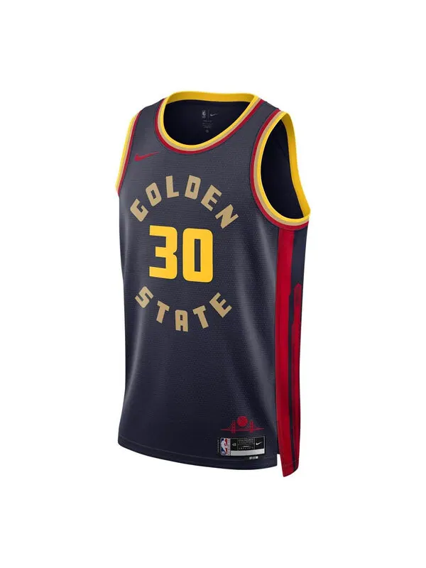 Спортивная футболка golden state warriors 2024/25 city edition jersey 'stephen curry' Nike — изображение 1 из 2, темно-синий