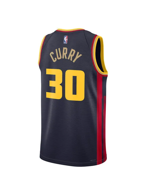 Спортивная футболка golden state warriors 2024/25 city edition jersey 'stephen curry' Nike — изображение 2 из 2, темно-синий