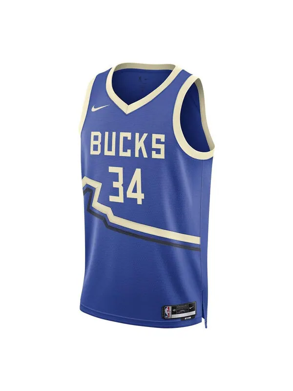 Спортивная футболка milwaukee bucks 2024/25 city edition jersey 'giannis antetokounmpo' Nike — изображение 1 из 2, гейм роял