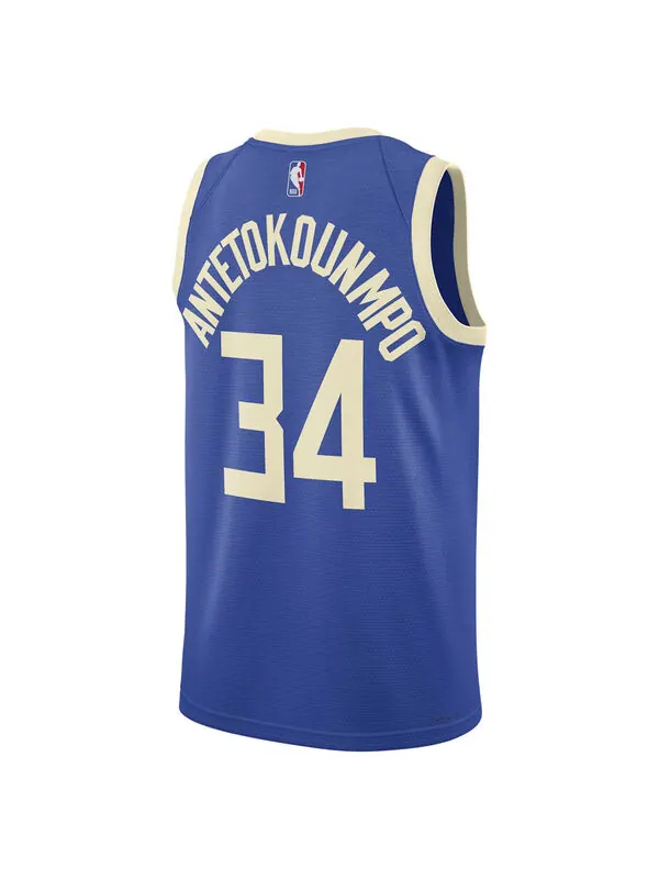 Спортивная футболка milwaukee bucks 2024/25 city edition jersey 'giannis antetokounmpo' Nike — изображение 2 из 2, гейм роял