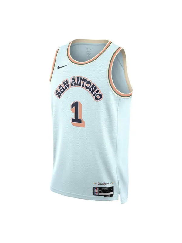 Спортивная футболка san antonio spurs 2024/25 city edition jersey 'victor wembanyama' Nike — изображение 1 из 2, синий
