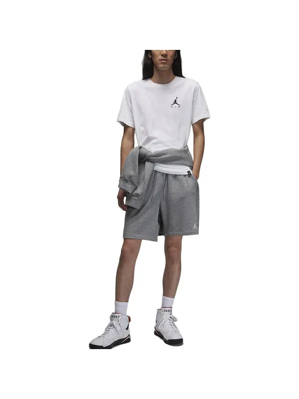 Шорты essentials loopback fleece shorts 'dark grey' Air Jordan — изображение 2 из 4, белый