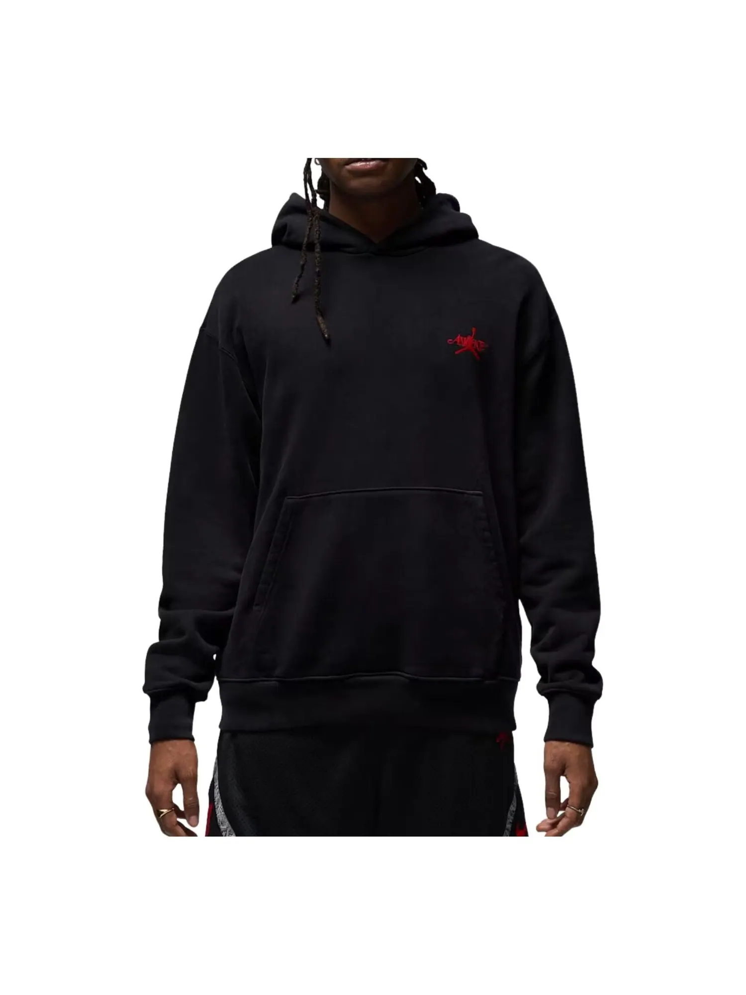 Худи Air Jordan x Awake NY Fleece 'Black Sail University Red' — изображение 1 из 3, черный//красный