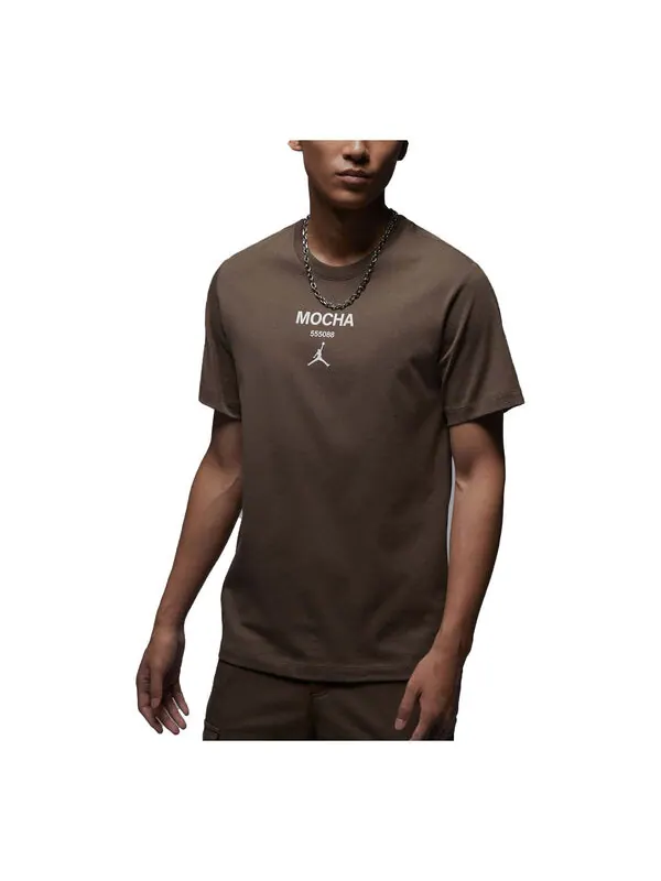 Футболка Air Jordan MOCHA Logo T-Shirt 'Brown' — изображение 1 из 3, коричневый/мульти