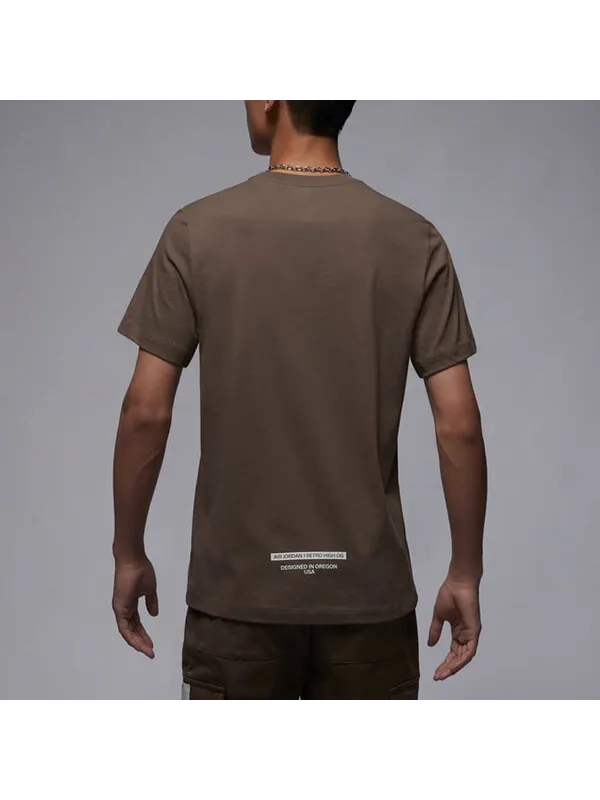 Футболка Air Jordan MOCHA Logo T-Shirt 'Brown' — изображение 3 из 3, коричневый/мульти