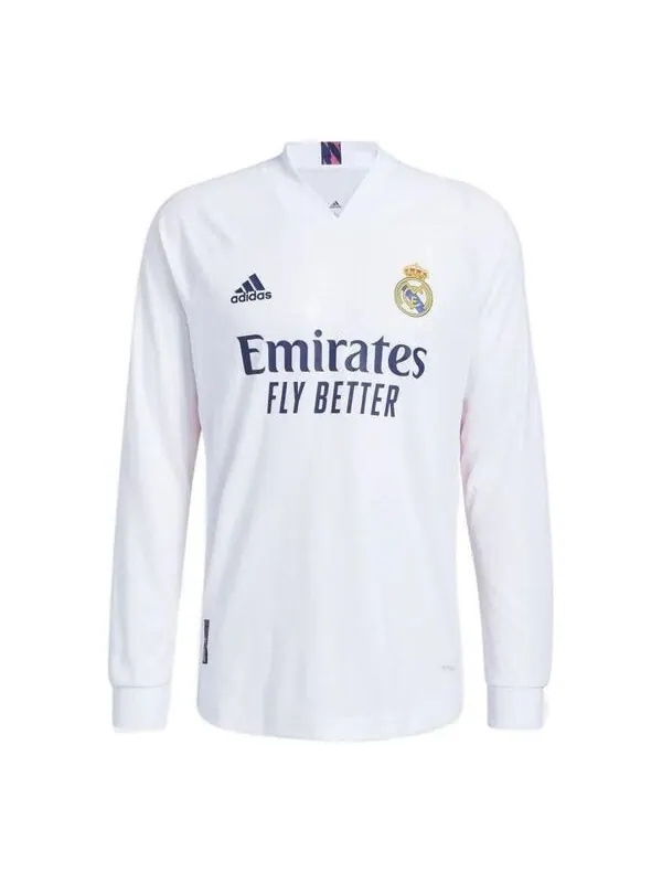 Футболка Real Madrid 20 21 подлинная домашняя футболка с длинным рукавом Adidas — изображение 1 из 4