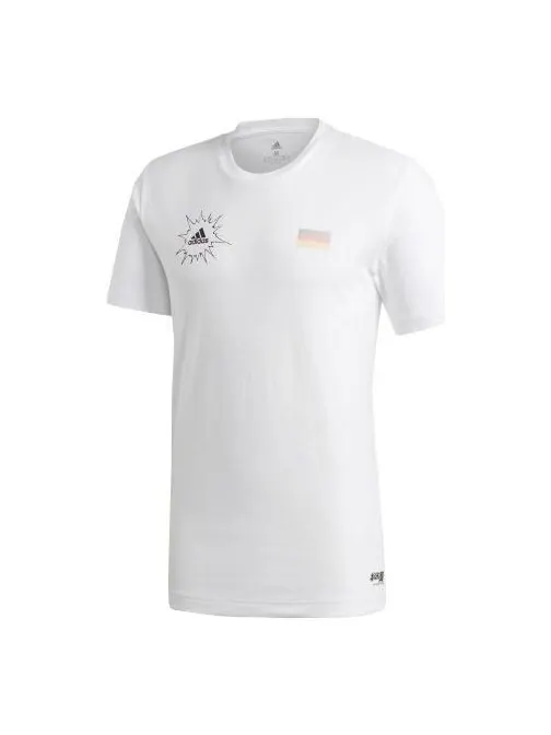 Футболка tsubasa germany soccer/football short sleeve white Adidas — изображение 1 из 4, белый
