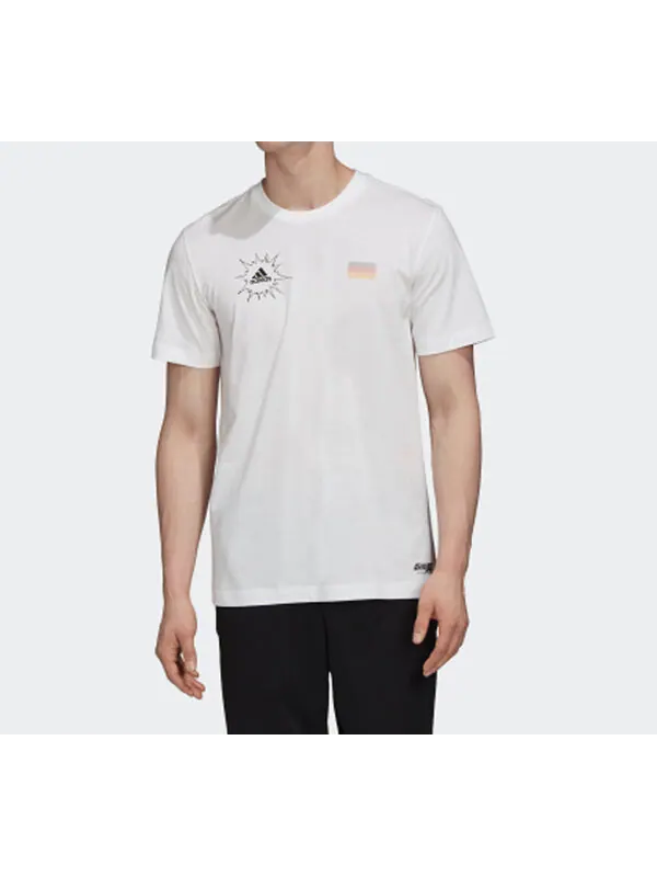 Футболка tsubasa germany soccer/football short sleeve white Adidas — изображение 3 из 4, белый