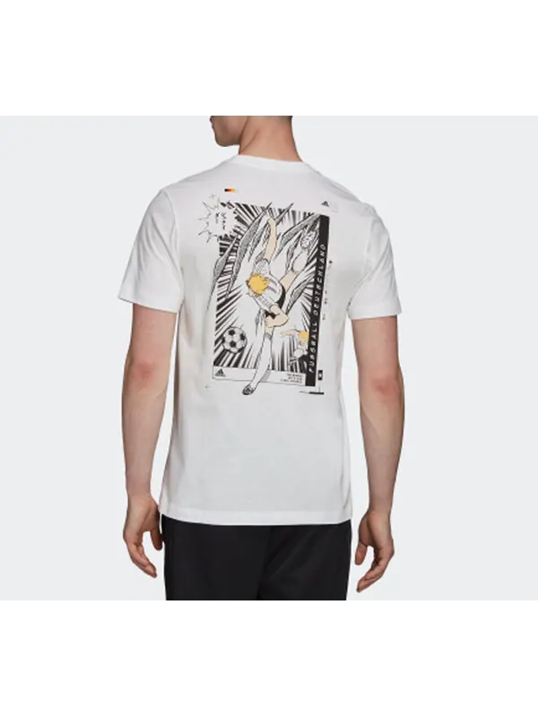 Футболка tsubasa germany soccer/football short sleeve white Adidas — изображение 4 из 4, белый