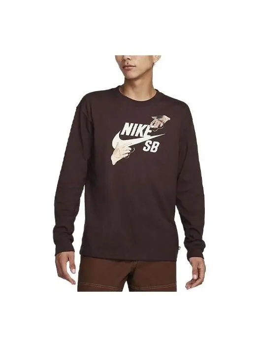 Футболка sb футболка с длинным рукавом для скейтбординга Nike — изображение 1 из 2, коричневый