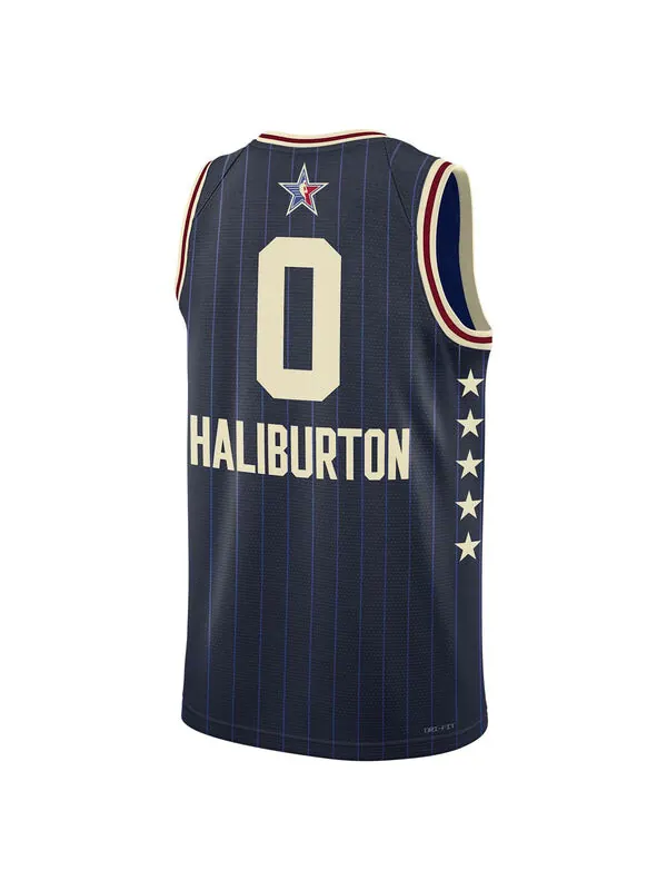 Спортивная футболка dri-fit nba all-star weekend essential swingman jersey 'tyrese haliburton' Air Jordan, темно-синий