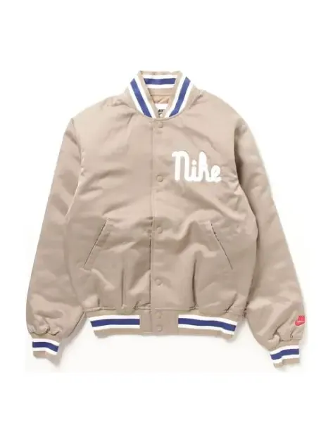 Куртка Nike Dugout Loose Satin Jacket Asia Sizing 'Khaki Sail' — изображение 1 из 4