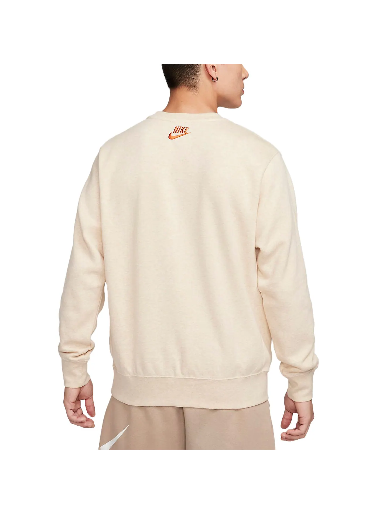 Спортивная толстовка Nike Sportswear Club Fleece Sweatshirt (Asia Sizing) 'Beige' FQ7972-252 — изображение 2 из 3, бежевый