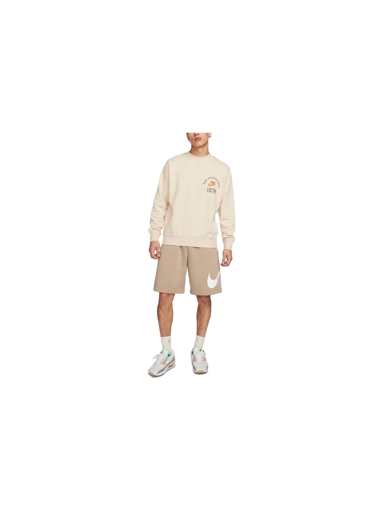 Спортивная толстовка Nike Sportswear Club Fleece Sweatshirt (Asia Sizing) 'Beige' FQ7972-252 — изображение 3 из 3, бежевый