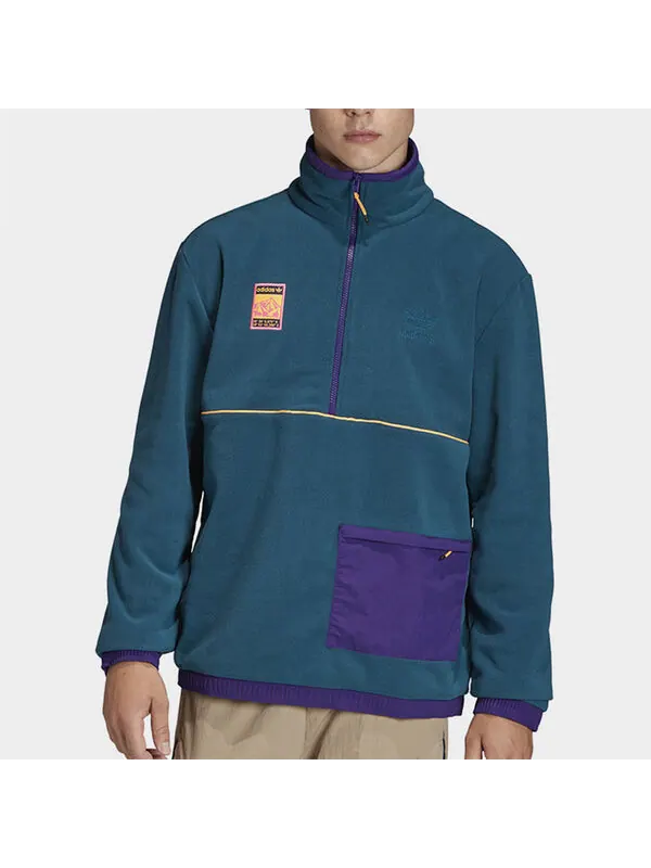 Толстовка adidas Polar Retro Outdoor polar fleece Pullover Multicolor — изображение 3 из 4, мульти