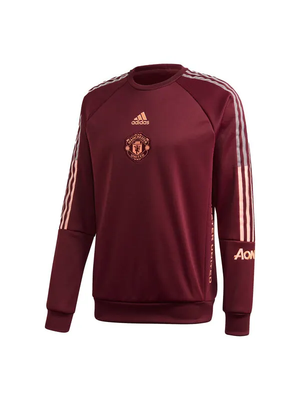 Толстовка с капюшоном mufc travel swt manchester united soccer football sports sweatover purple Adidas — изображение 1 из 4