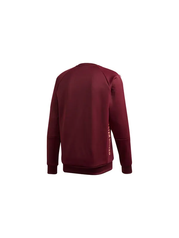 Толстовка с капюшоном mufc travel swt manchester united soccer football sports sweatover purple Adidas — изображение 2 из 4