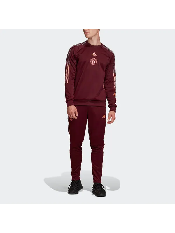 Толстовка с капюшоном mufc travel swt manchester united soccer football sports sweatover purple Adidas — изображение 3 из 4
