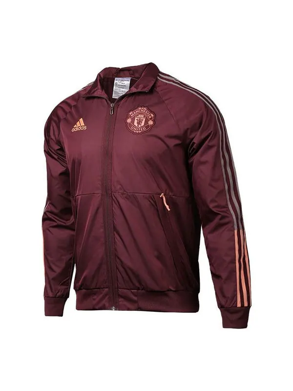 Куртка adidas Mufc Anthem Jkt 20-21 Season Manchester United Soccer/Football Jacket Purple Red — изображение 1 из 4, красный