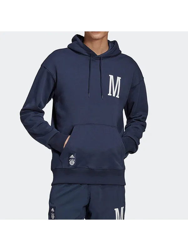 Толстовка adidas FCB SSP Bayern Munich Soccer/Football Sports Pullover Navy Blue — изображение 3 из 4, синий
