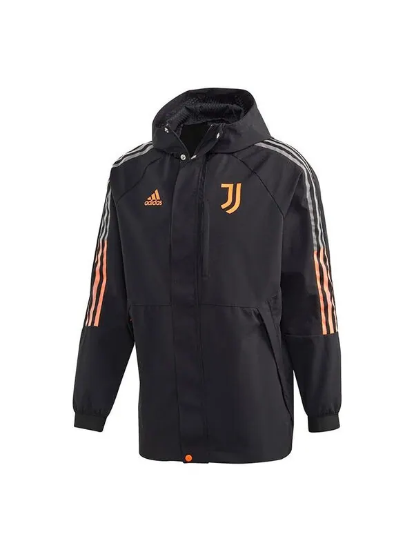 Куртка adidas JUVE TRAVEL JKT Juventus Soccer/Football Sports Hooded Jacket Black — изображение 1 из 4, черный