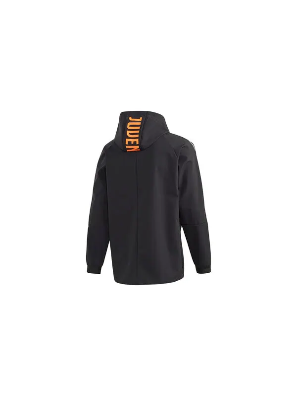 Куртка adidas JUVE TRAVEL JKT Juventus Soccer/Football Sports Hooded Jacket Black — изображение 2 из 4, черный